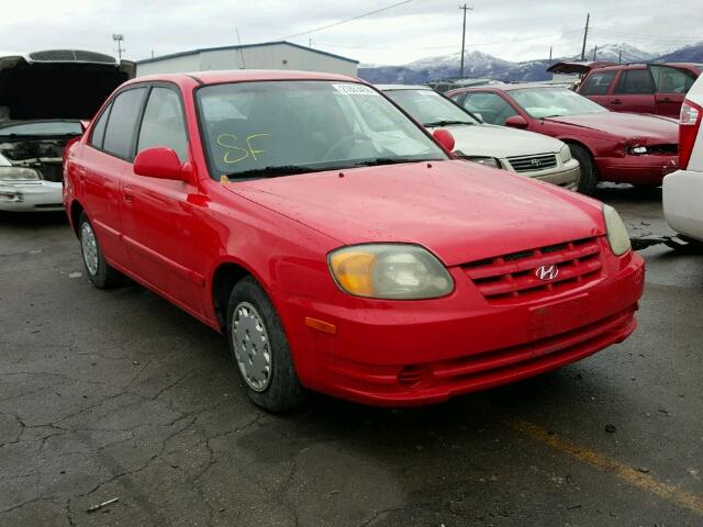 KMHCG45C95U664201 - 2005 HYUNDAI ACCENT GL RED photo 1