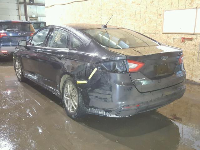 3FA6P0H79DR143242 - 2013 FORD FUSION SE BLUE photo 3