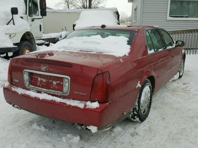 1G6KD54Y44U253432 - 2004 CADILLAC DEVILLE RED photo 4