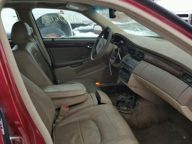 1G6KD54Y44U253432 - 2004 CADILLAC DEVILLE RED photo 5