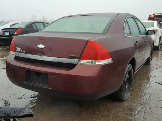 2G1WB58K479344334 - 2007 CHEVROLET IMPALA LS MAROON photo 4