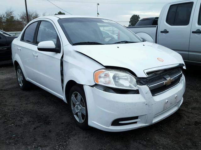 KL1TD56E69B315427 - 2009 CHEVROLET AVEO LS WHITE photo 1