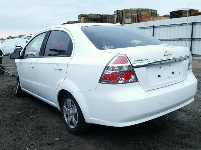 KL1TD56E69B315427 - 2009 CHEVROLET AVEO LS WHITE photo 3