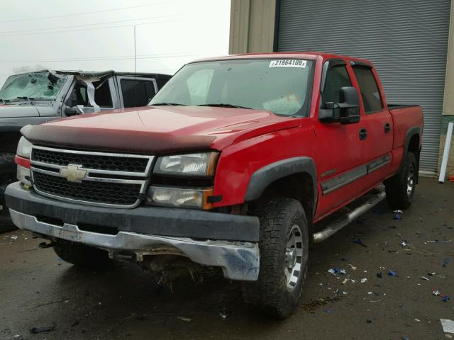 1GCHK23U16F261442 - 2006 CHEVROLET SILVERADO RED photo 2