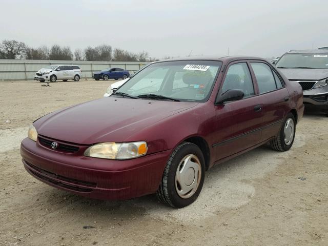 1NXBR12E3WZ026652 - 1998 TOYOTA COROLLA VE MAROON photo 2