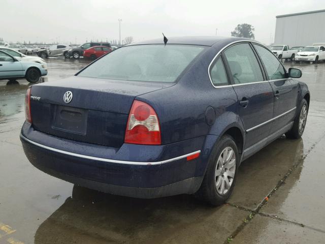 WVWPD63B13P291493 - 2003 VOLKSWAGEN PASSAT GLS BLUE photo 4