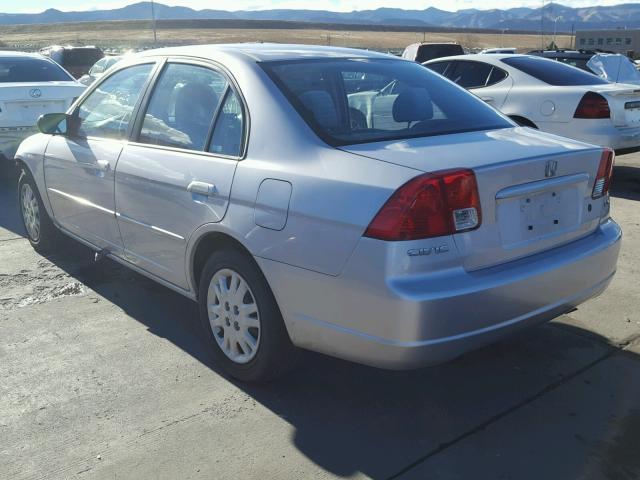 1HGES16585L013062 - 2005 HONDA CIVIC LX SILVER photo 3