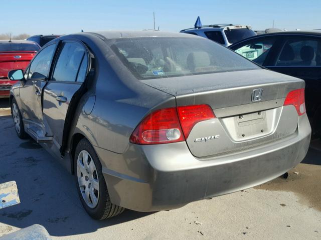 2HGFA16526H518438 - 2006 HONDA CIVIC LX GRAY photo 3