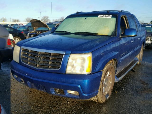 3GYEK63N43G192186 - 2003 CADILLAC ESCALADE E BLUE photo 2