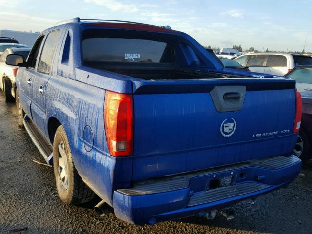 3GYEK63N43G192186 - 2003 CADILLAC ESCALADE E BLUE photo 3