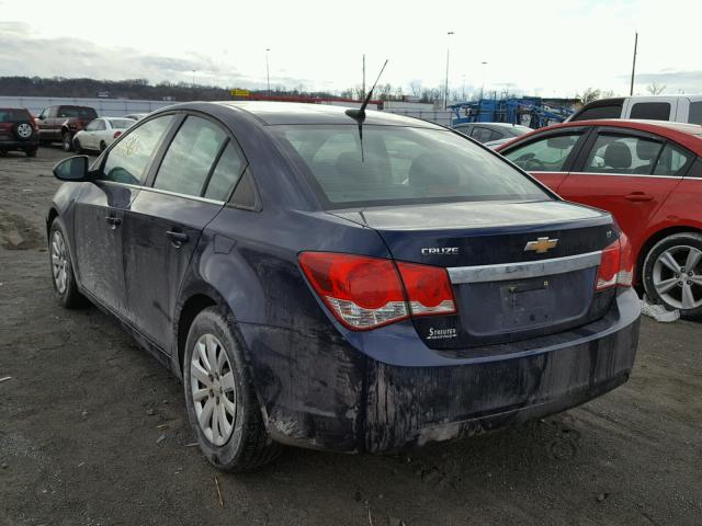 1G1PF5S99B7101014 - 2011 CHEVROLET CRUZE LT BLUE photo 3