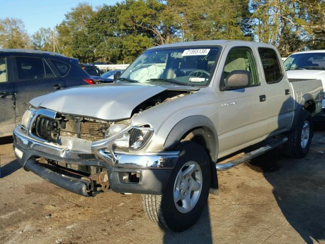 5TEGM92NX4Z345901 - 2004 TOYOTA TACOMA DOU SILVER photo 2