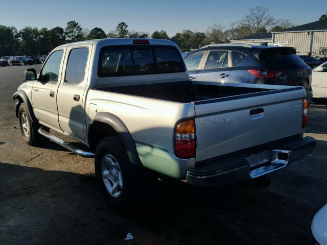 5TEGM92NX4Z345901 - 2004 TOYOTA TACOMA DOU SILVER photo 3