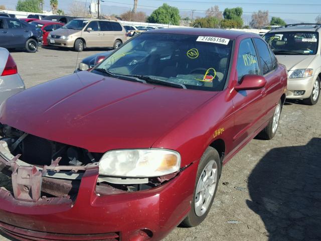 3N1CB51D04L909812 - 2004 NISSAN SENTRA 1.8 MAROON photo 2