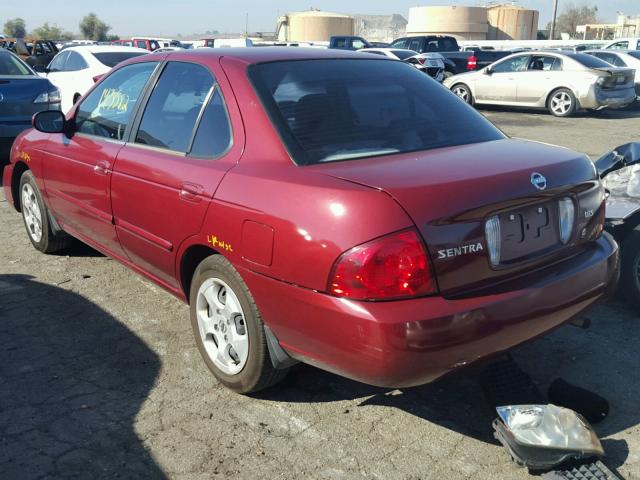 3N1CB51D04L909812 - 2004 NISSAN SENTRA 1.8 MAROON photo 3