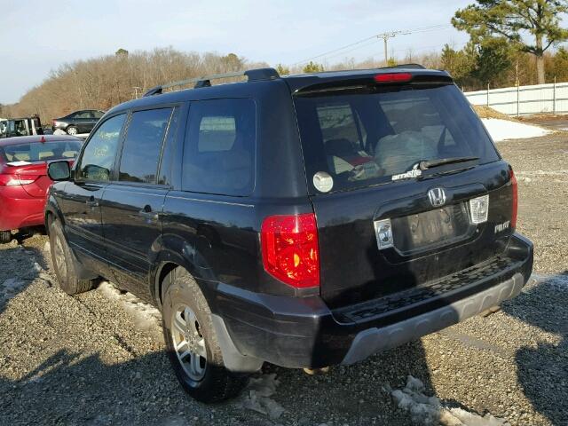 5FNYF185X5B060559 - 2005 HONDA PILOT EXL BLACK photo 3