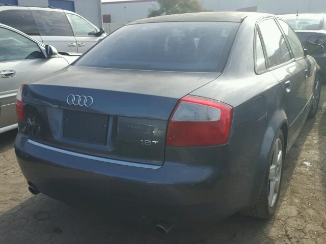 WAUJC68E83A323349 - 2003 AUDI A4 1.8T GRAY photo 4