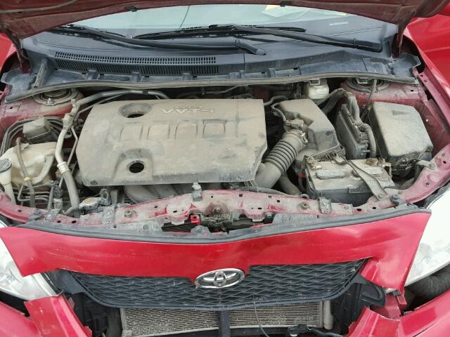 1NXBU40E59Z079330 - 2009 TOYOTA COROLLA BA RED photo 7