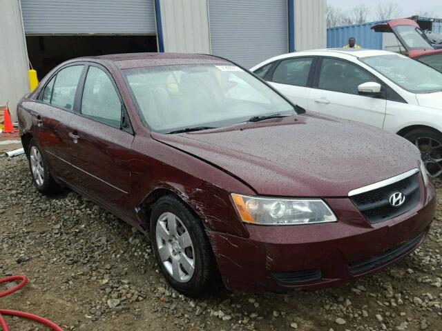 5NPET46C68H380224 - 2008 HYUNDAI SONATA BURGUNDY photo 1