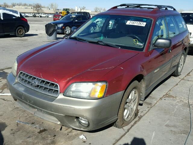 4S3BH675737657475 - 2003 SUBARU LEGACY OUT MAROON photo 2