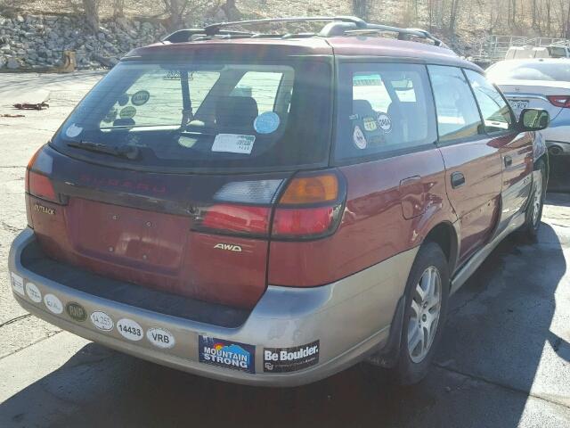 4S3BH675737657475 - 2003 SUBARU LEGACY OUT MAROON photo 4