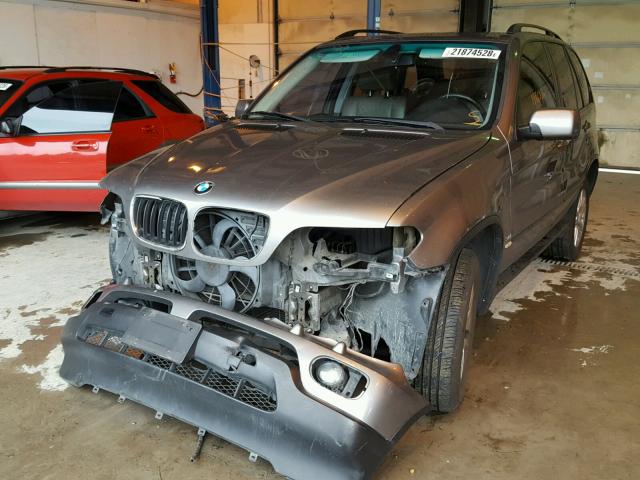 5UXFA13585LY06970 - 2005 BMW X5 3.0I GRAY photo 2