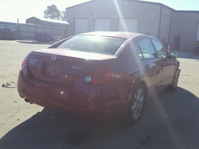 1N4BA41E16C829826 - 2006 NISSAN MAXIMA SE BURGUNDY photo 4