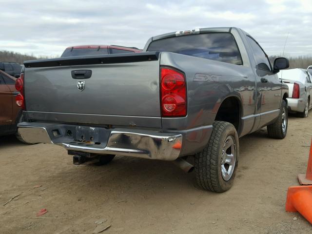 1D7HA16K07J521518 - 2007 DODGE RAM 1500 S GRAY photo 4