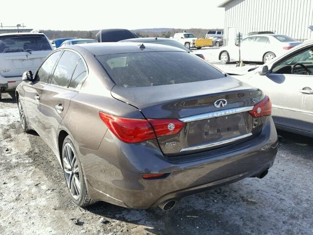 JN1BV7AR1FM402291 - 2015 INFINITI Q50 BASE BROWN photo 3