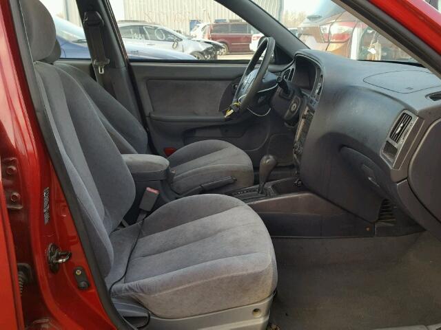 KMHDN46D14U845700 - 2004 HYUNDAI ELANTRA GL RED photo 5