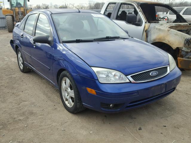 1FAHP34N45W137989 - 2005 FORD FOCUS ZX4 BLUE photo 1