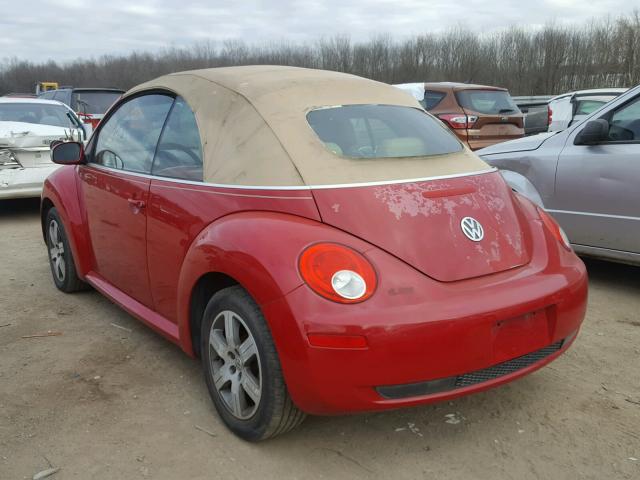 3VWRF31Y86M309195 - 2006 VOLKSWAGEN NEW BEETLE RED photo 3