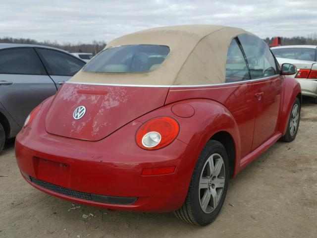 3VWRF31Y86M309195 - 2006 VOLKSWAGEN NEW BEETLE RED photo 4