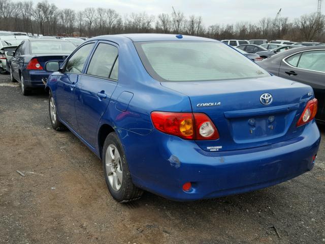 JTDBL40E999094701 - 2009 TOYOTA COROLLA BA BLUE photo 3