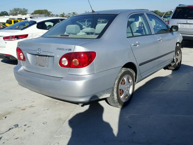 1NXBR32E07Z851478 - 2007 TOYOTA COROLLA CE SILVER photo 4