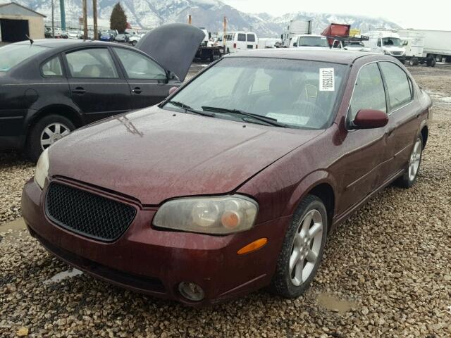 JN1DA31D32T406988 - 2002 NISSAN MAXIMA GLE MAROON photo 2