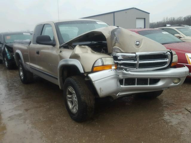 1B7GG42XX2S592168 - 2002 DODGE DAKOTA SLT GOLD photo 1