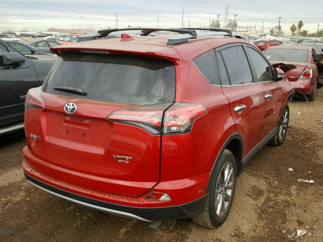 JTMDFREV6HJ123347 - 2017 TOYOTA RAV4 LIMIT RED photo 4