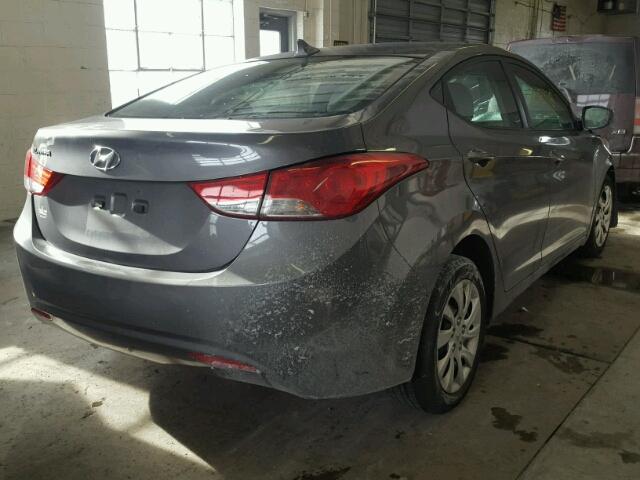 5NPDH4AE6CH061792 - 2012 HYUNDAI ELANTRA GL CHARCOAL photo 4