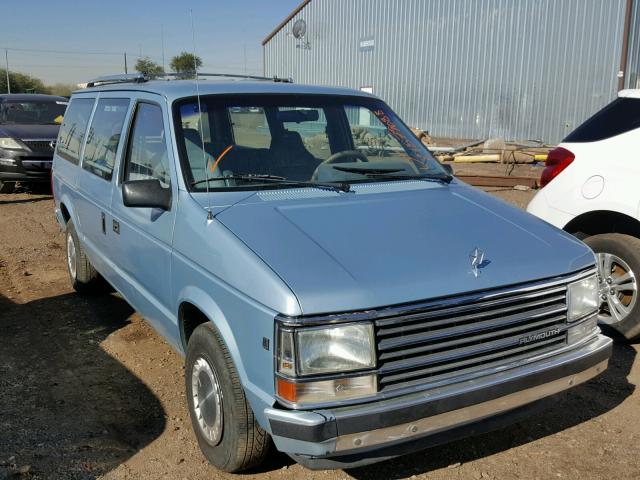 1P4FH44R9LX296663 - 1990 PLYMOUTH GRAND VOYA BLUE photo 1