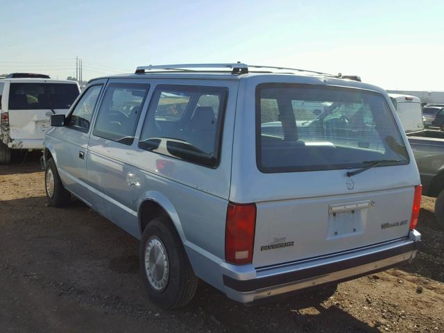 1P4FH44R9LX296663 - 1990 PLYMOUTH GRAND VOYA BLUE photo 3