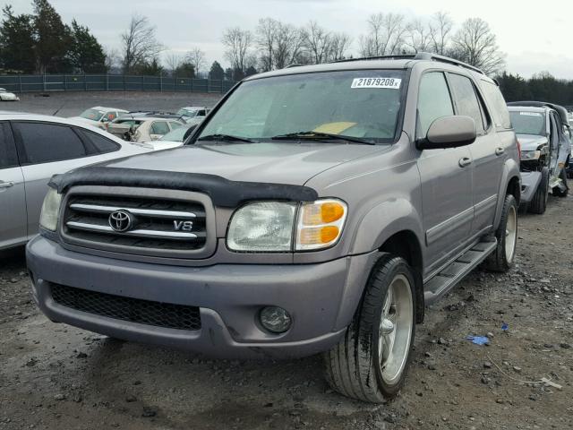 5TDZT38A02S137355 - 2002 TOYOTA SEQUOIA LI BROWN photo 2