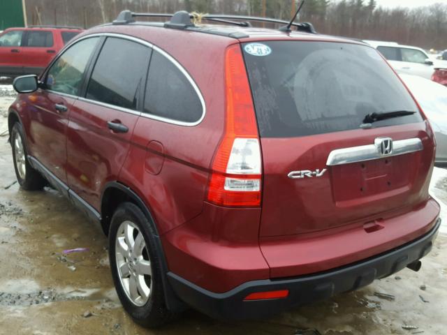 JHLRE48558C015333 - 2008 HONDA CR-V EX RED photo 3