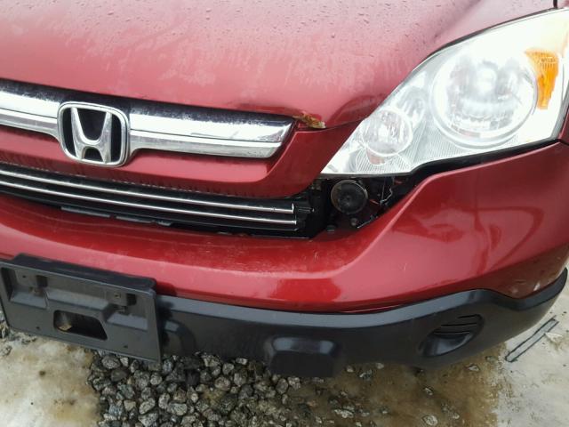 JHLRE48558C015333 - 2008 HONDA CR-V EX RED photo 9