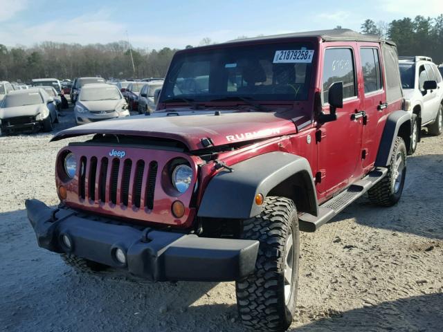 1C4BJWFG6CL166832 - 2012 JEEP WRANGLER U MAROON photo 2