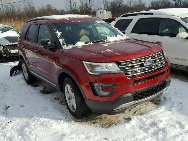 1FM5K8D84HGA57864 - 2017 FORD EXPLORER X RED photo 1