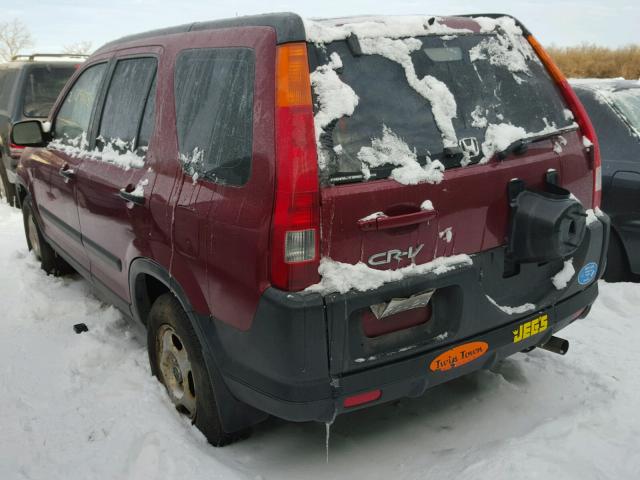 JHLRD78494C037938 - 2004 HONDA CR-V LX RED photo 3