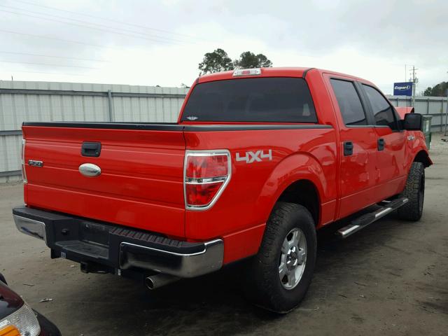 1FTFW1EF7BKE01757 - 2011 FORD F150 SUPER RED photo 4