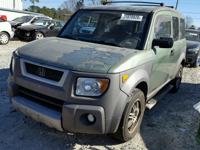 5J6YH28593L001832 - 2003 HONDA ELEMENT EX GREEN photo 2