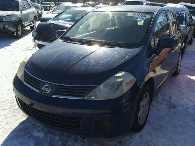 3N1BC13E37L361011 - 2007 NISSAN VERSA S BLUE photo 2